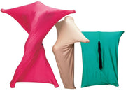 pillowcase-like sac in pink and green
